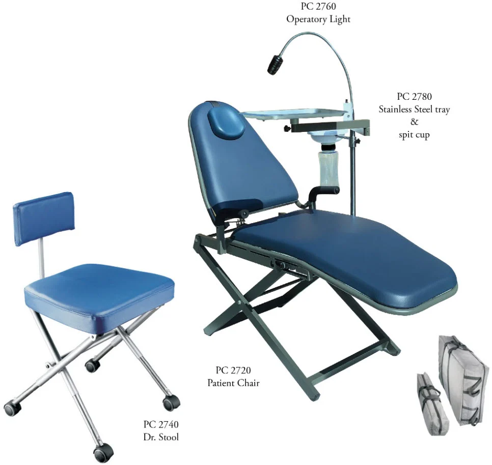 What color is the patient chair and the Dr's chair? DO they match in color?